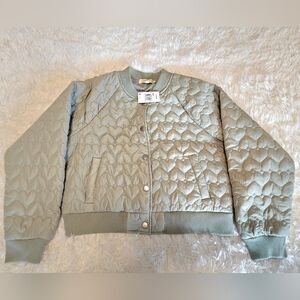 *BRAND NEW* Madden Girl Quilted Bomber Jacket in Light Green
